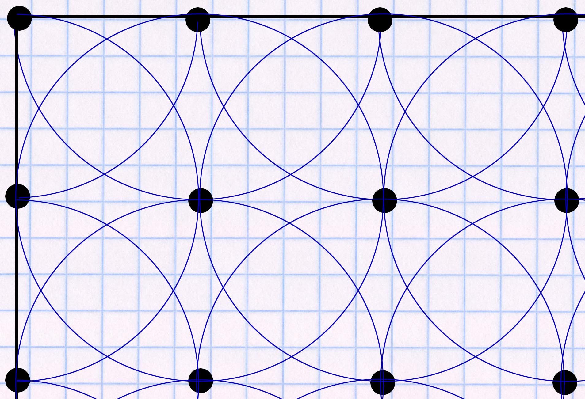 In Quadratformation gesetzte Regner